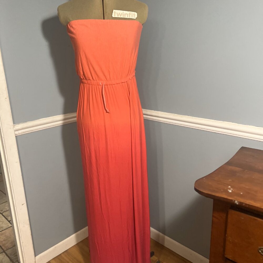 🔥 4 FOR $15 Item🔥Old Navy Women's M Gradient Pink Strapless Maxi Dress - Picture 1 of 7